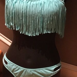 Two piece fringe bikini